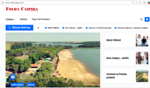 NOSSO JORNAL AGORA TAMBÉM NA INTERNET: www.folhacaipira.com